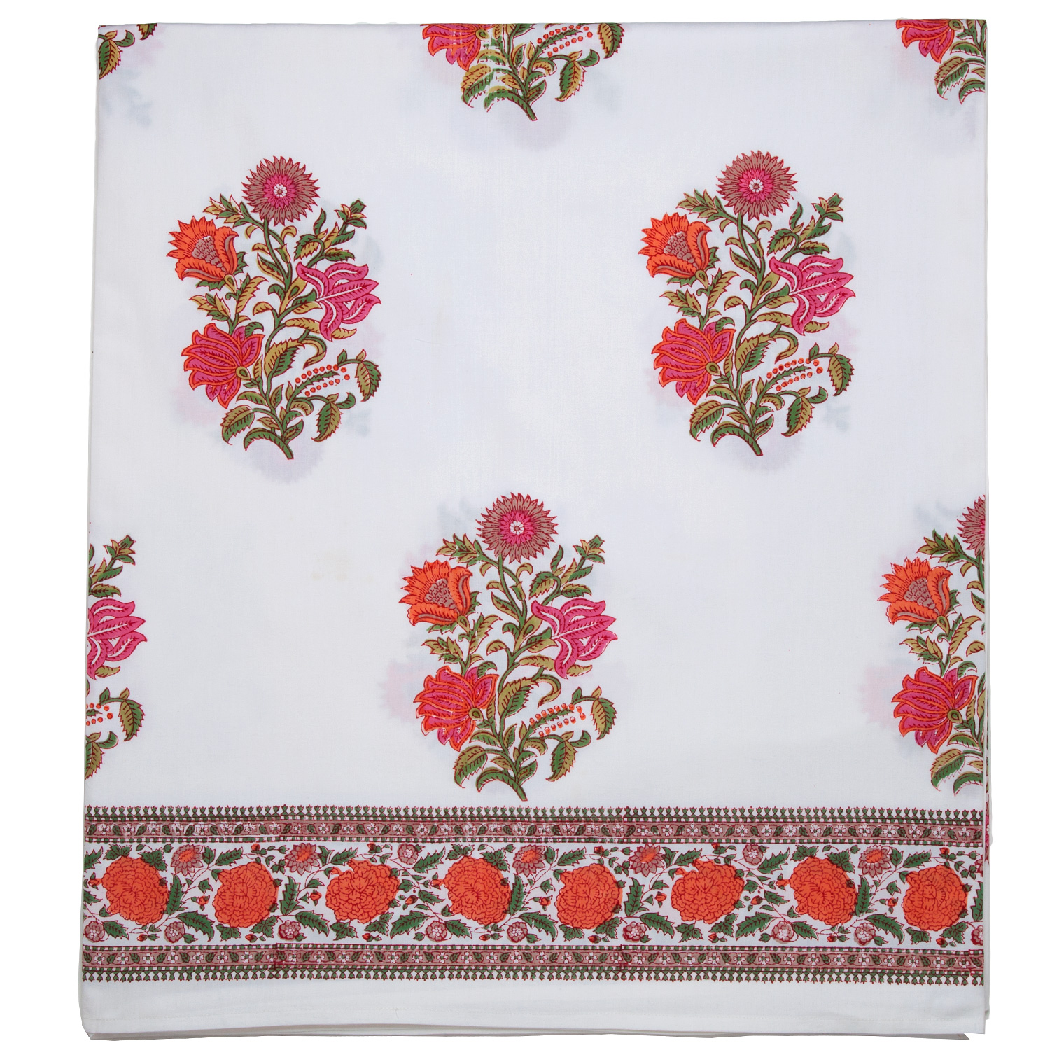 Sanya Flat and Fitted Sheets - Pink/Orange